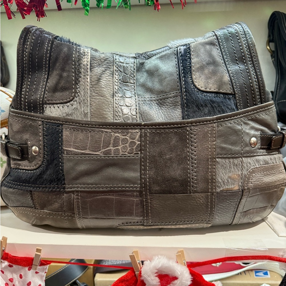 Coach Soho Patchwork Y2k Stylish Gray Leather Men… - image 4